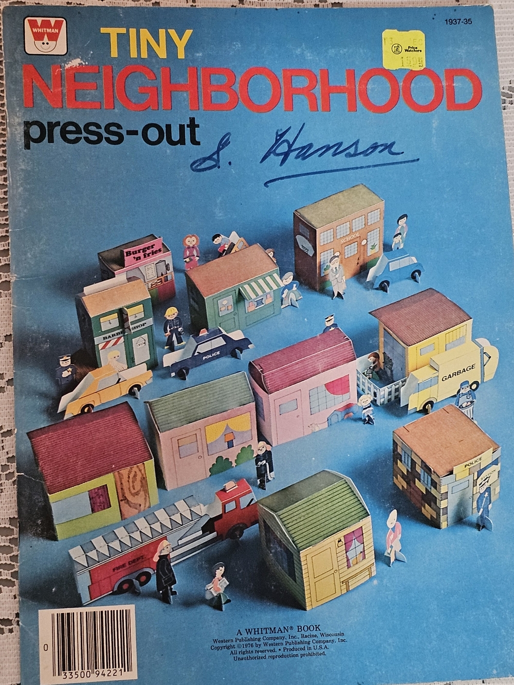 Vintage Whitman Tiny Neighborhood Press-Out Paper Book - Never Used